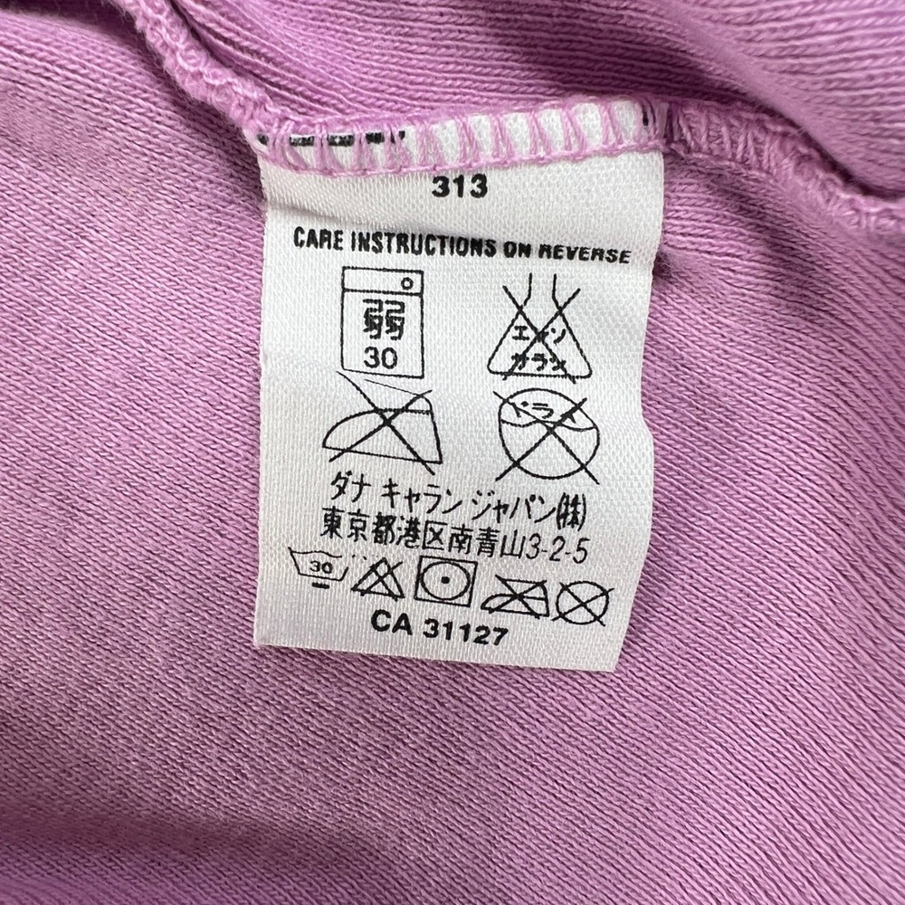 DKNY T-Shirt Women's P/S Orchid Purple Logo Baby Tee Vintage 90s Made in USA NWT - Picture 5 of 9
